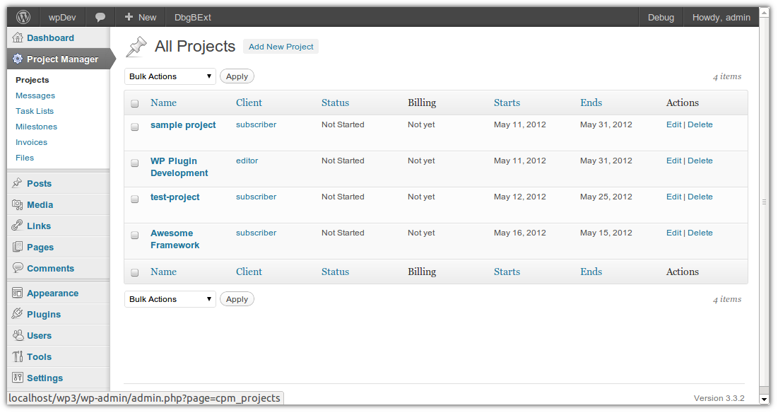 Project List