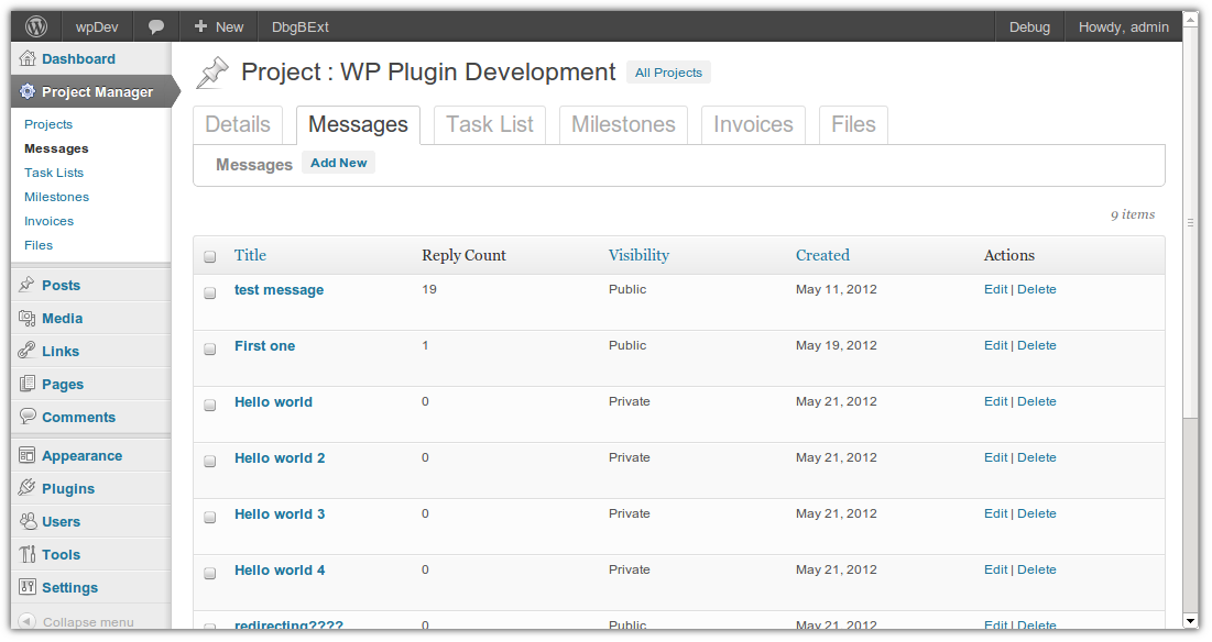Message List