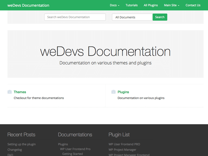 weDocs - A documentation theme for WordPress